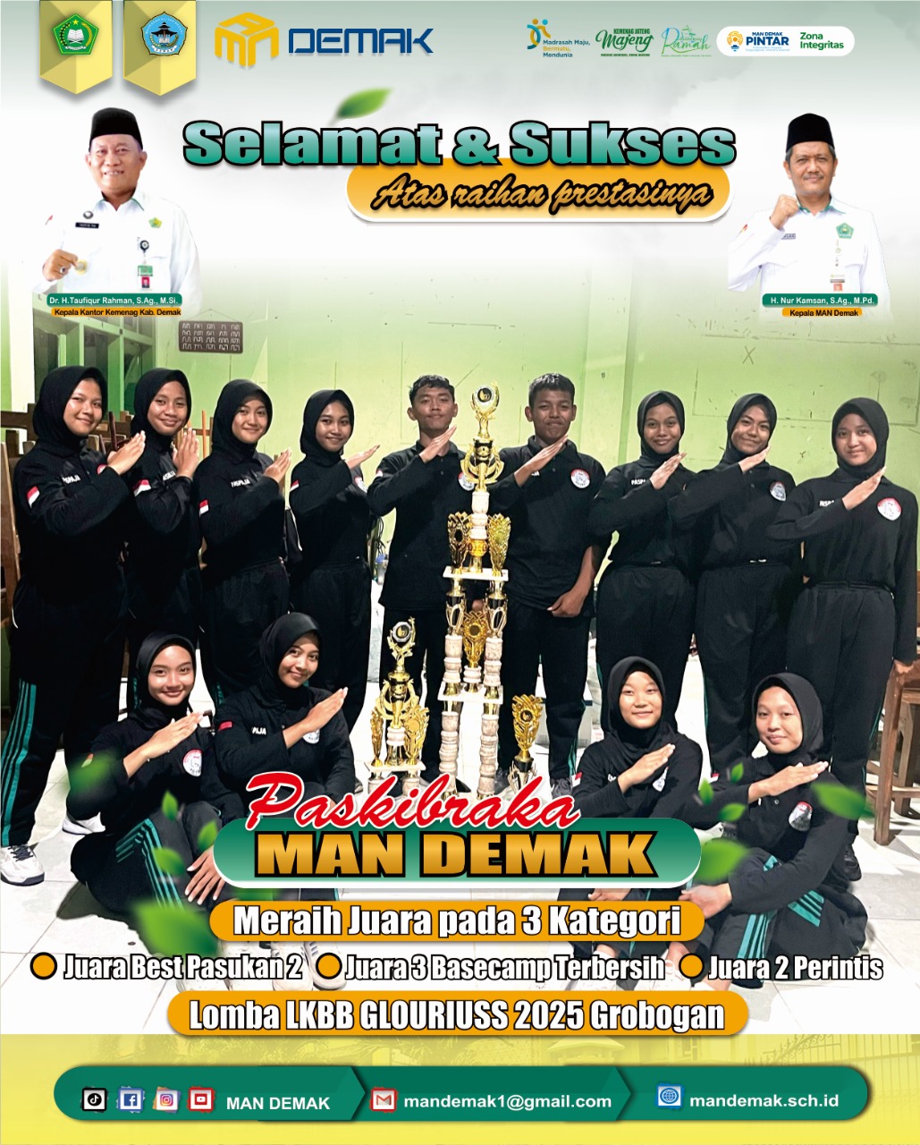 MAN Demak Raih Prestasi Gemilang di LKBB GLOURIUSS 2025