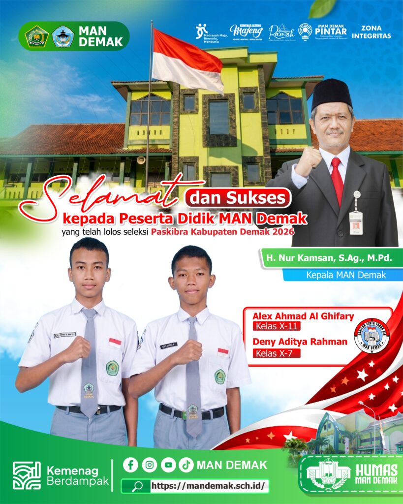 paskibraka kabupaten Demak 2026 dari MAN Demak