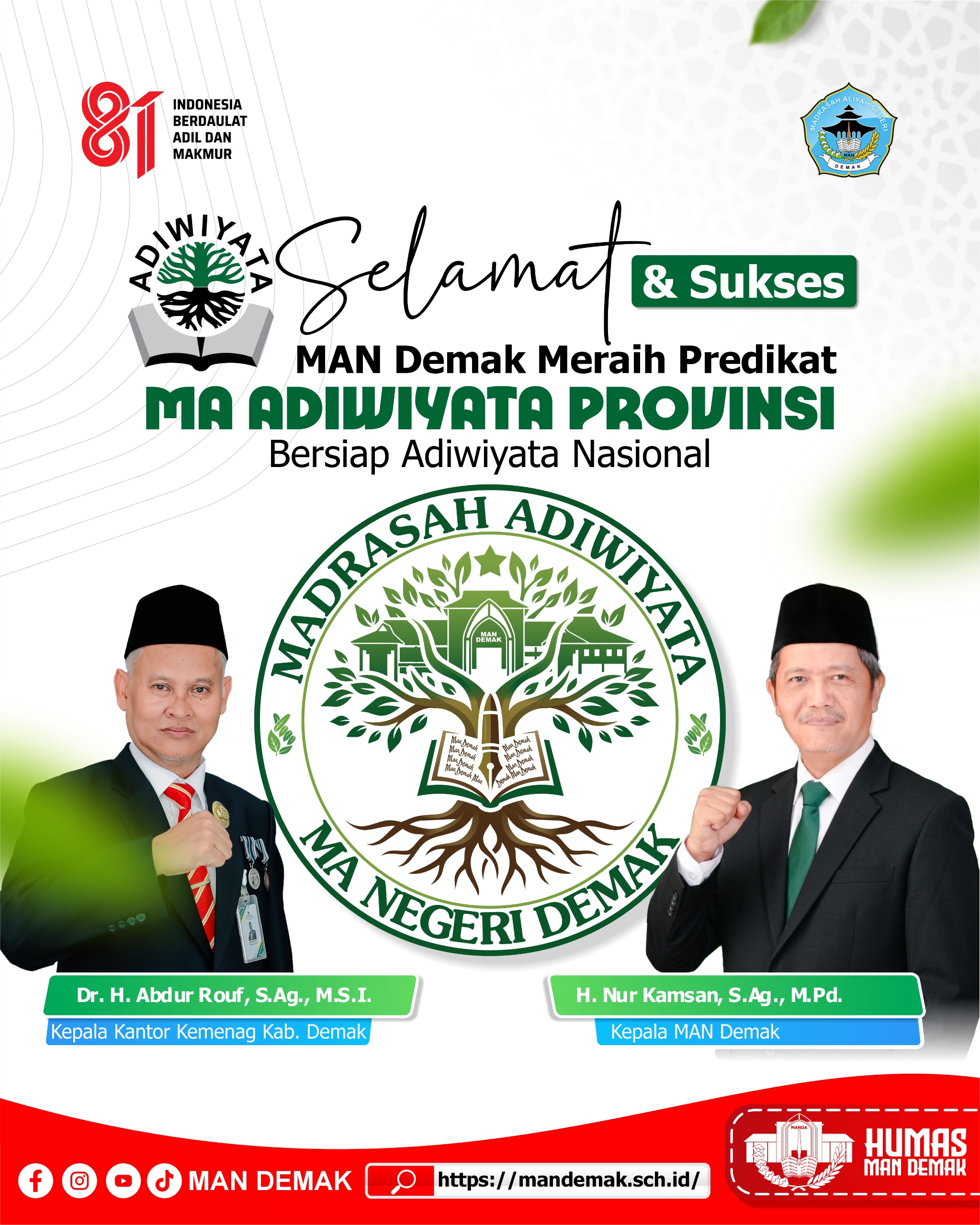 Raih Predikat Sekolah Adiwiyata Provinsi, MAN Demak siap Cetak Generasi Sadar Lingkungan